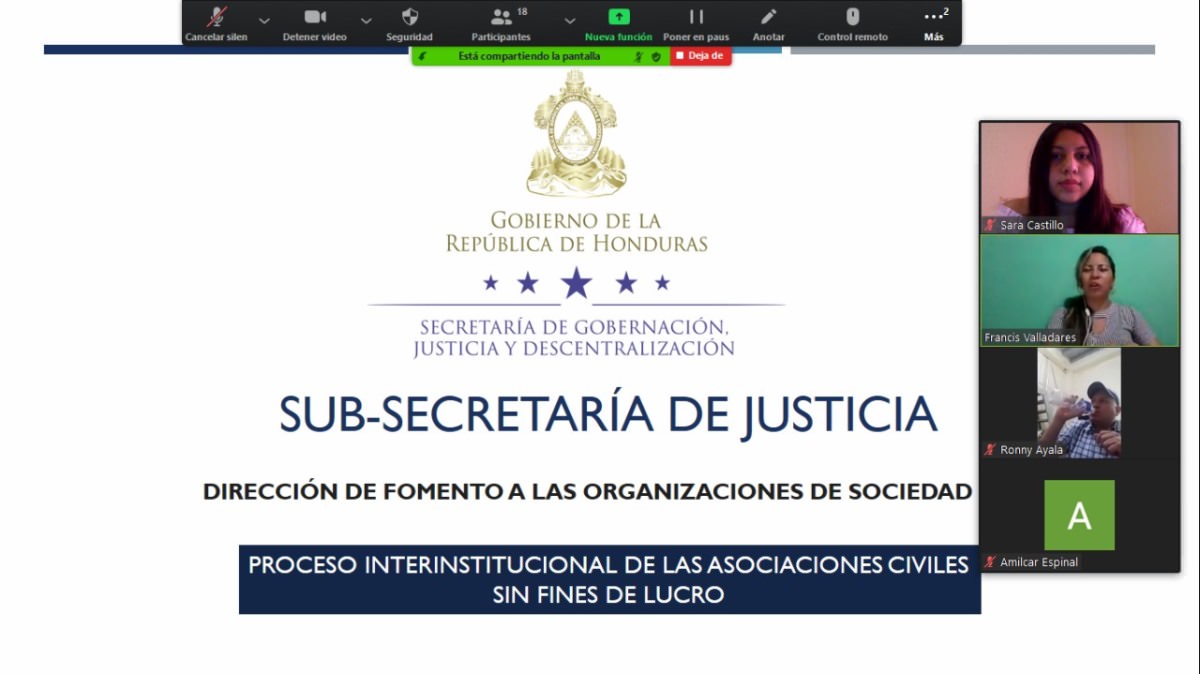 Secretaría de Gobernación inicia jornadas de capacitaciones virtuales dirigidas a Asociaciones Civiles